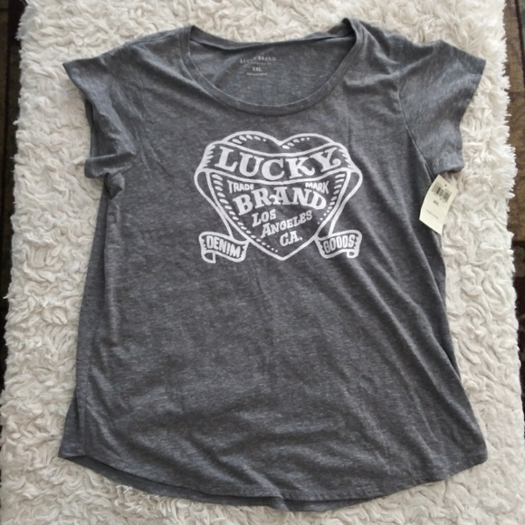 Lucky Brand Tops - NWT plus size lucky brand logo shirt xxl